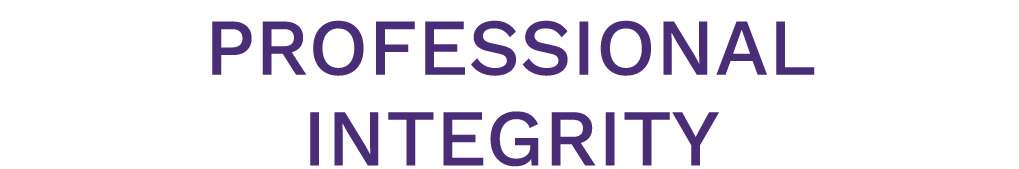 Professional Integrity 